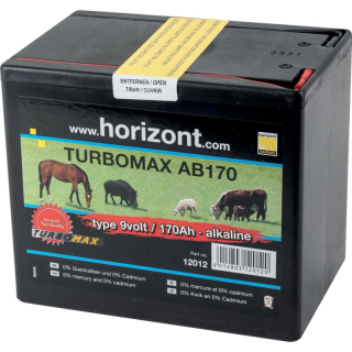 Batéria suchá, TURBOMAX AB170, Alkaline, 9 V, 170 Ah Horizont