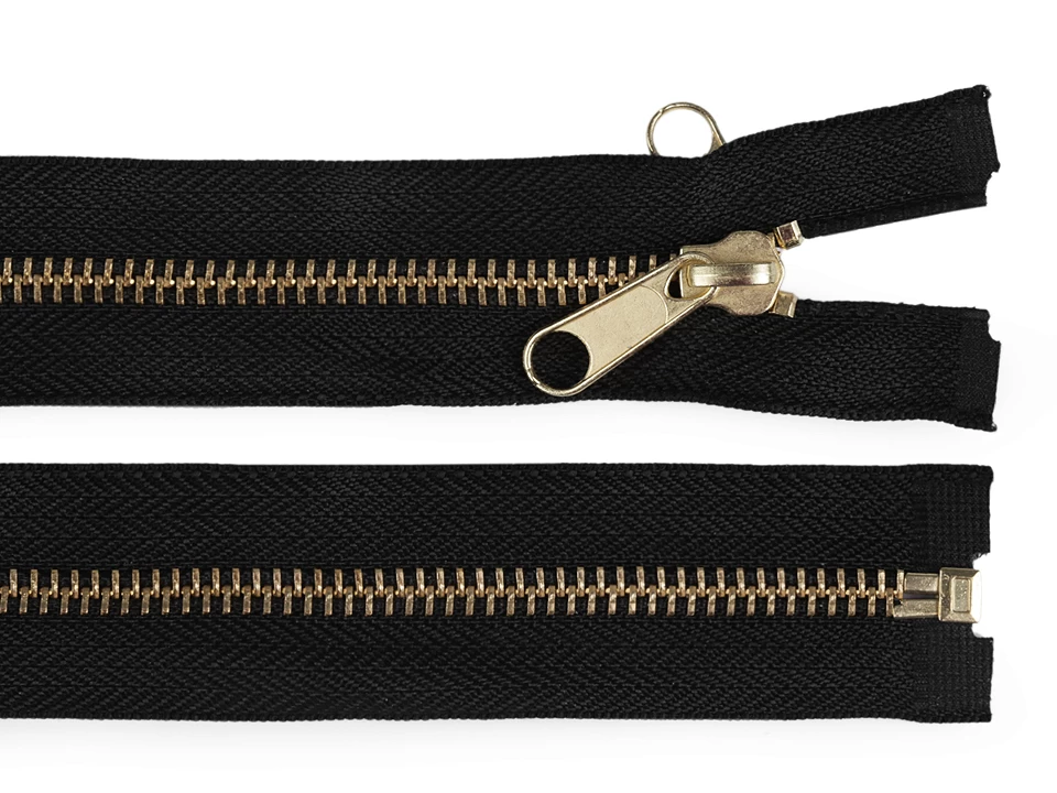 Zips stanový mosadzný šírka 6 mm s obojstranným jazdcom dĺžka 200 cm - 1 ks