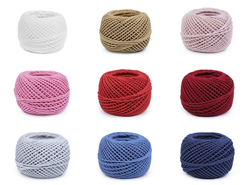 Bavlnená priadza macramé / háčkovacia 40 g
