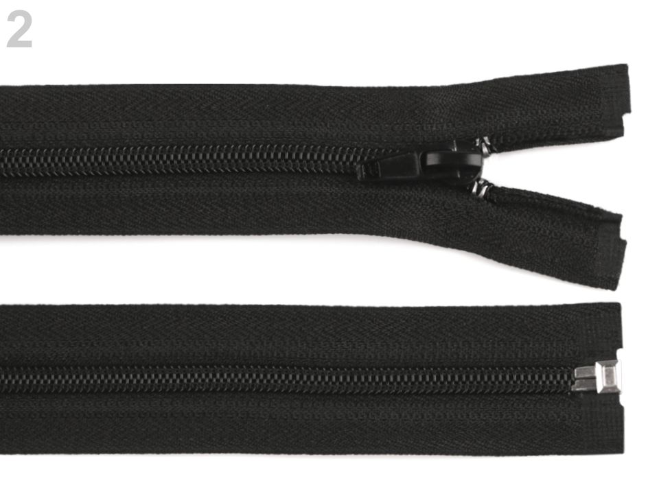Zips stanový špiralový, deliteľný šírka 5 mm dĺžka 220 cm - 1 ks
