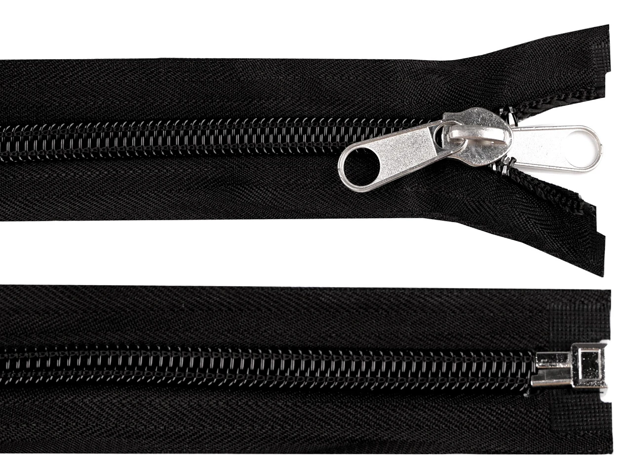 Zips stanový špirálový No 10 s obojstranným jazdcom dĺžka 150 cm