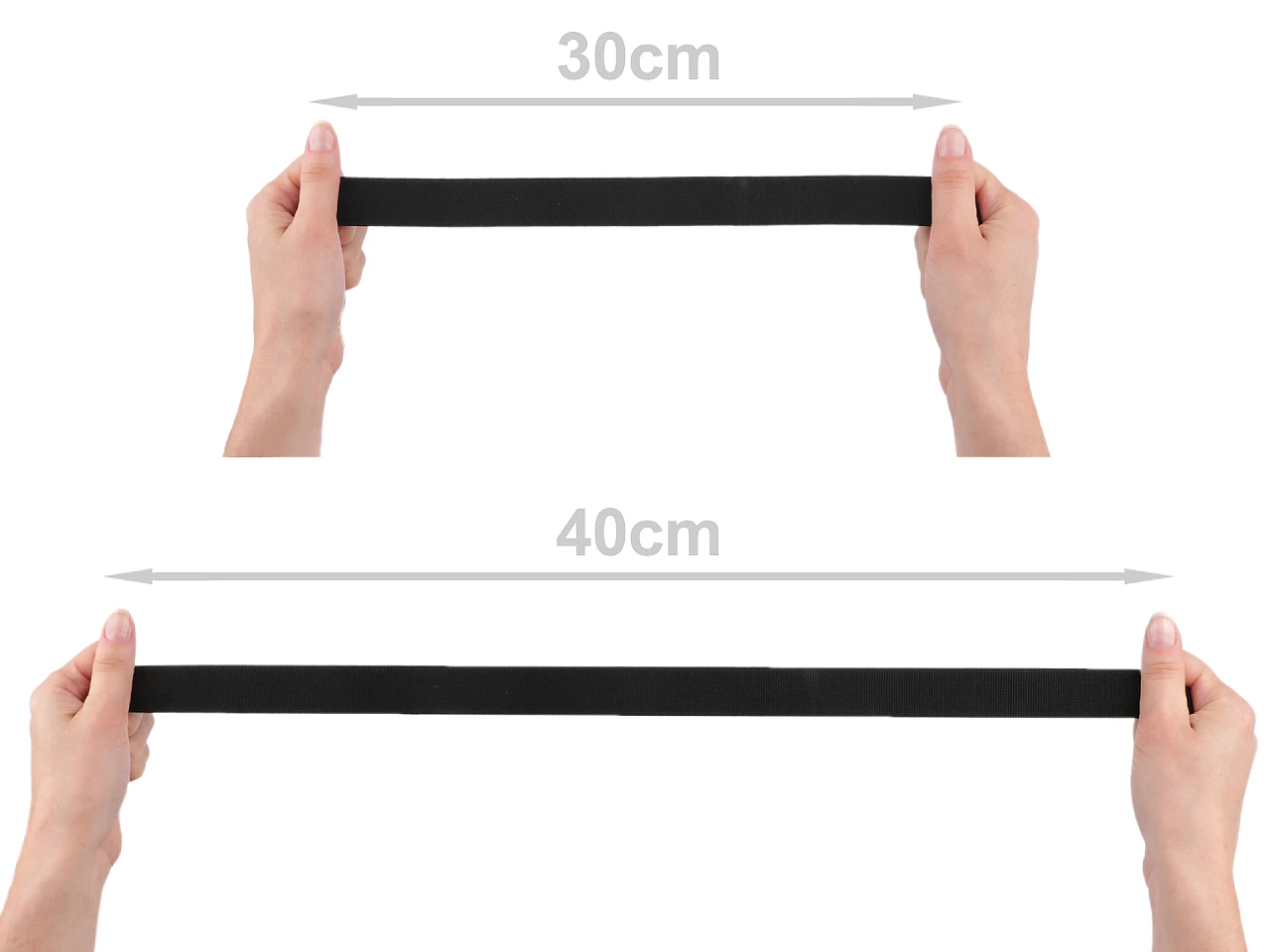 Guma hladká mäkká tkaná šírka 25 mm- 1m