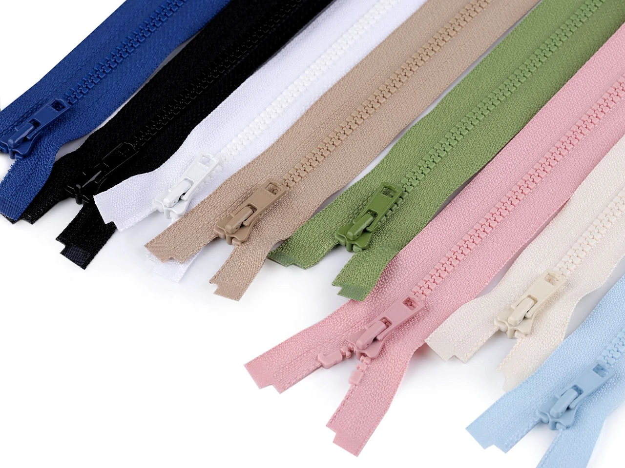 Kostený zips YKK No 3 dĺžka 55 cm- 1ks