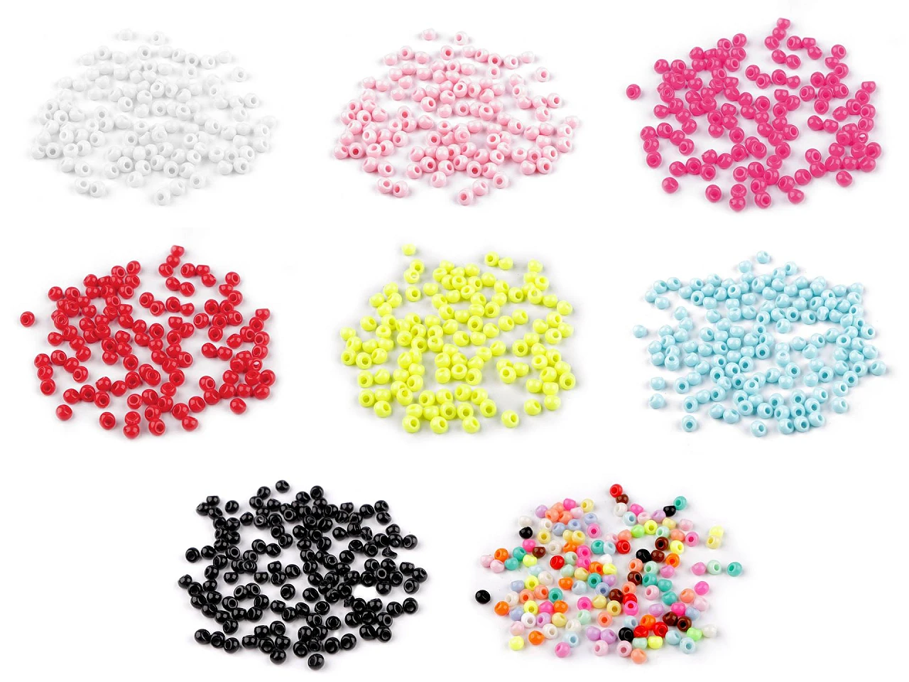 Plastové koráliky kvapky 4,7x5,3 mm- 10g