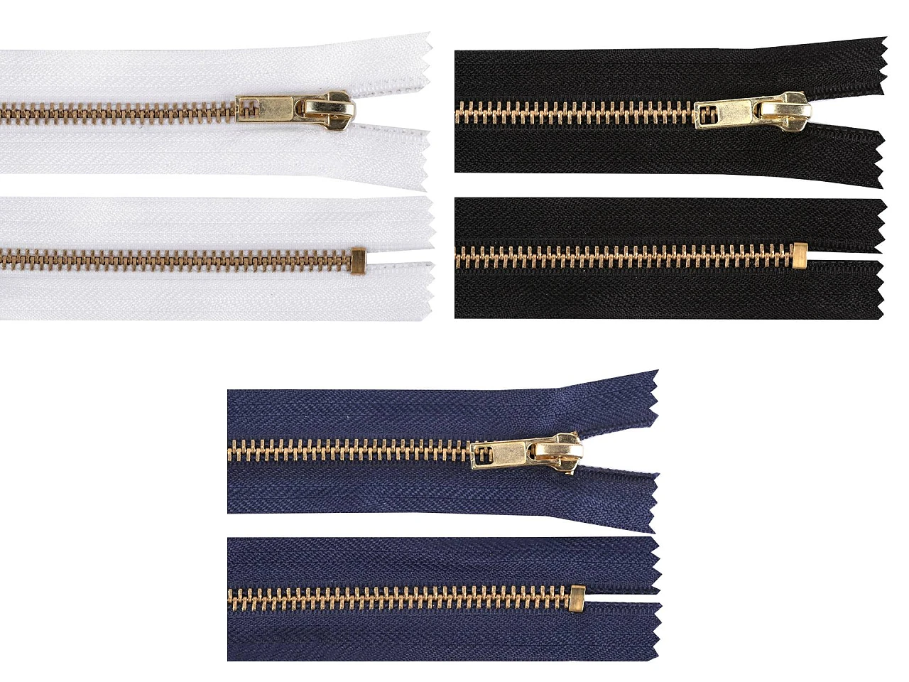 Kovový zips No 5 dĺžka 16 cm (jeansový)- 1kus
