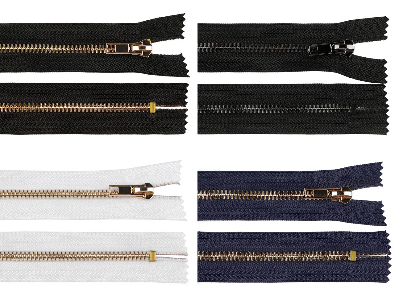 Kovový zips No 5 dĺžka 12 cm (jeansový)- 1ks