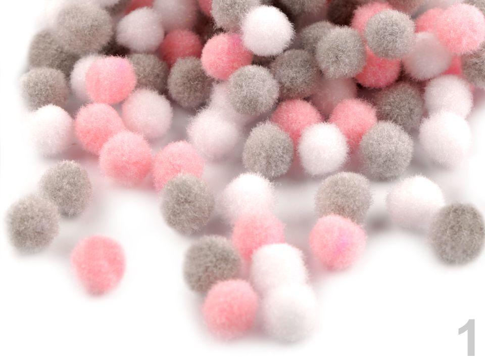 Bambuľka mix farieb Ø10 mm - 1 sáčok