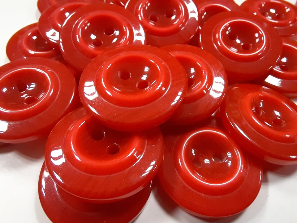 Červený gombík  Ø 23mm - 1 ks