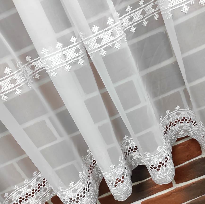 Vyšívaná luxusná záclona SIDÓNIA - Posledný kus 145x90cm!!!