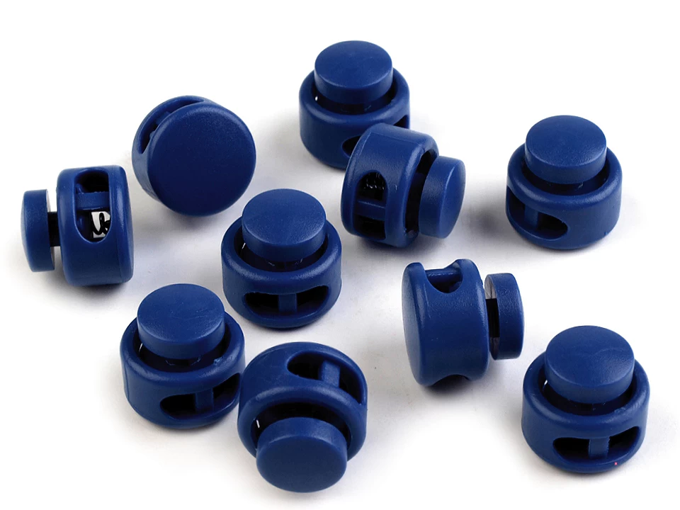 Brzdičky s dvoma dierkami 13x15 mm okrúhle – variant 3 modrá berlínska – 10 ks