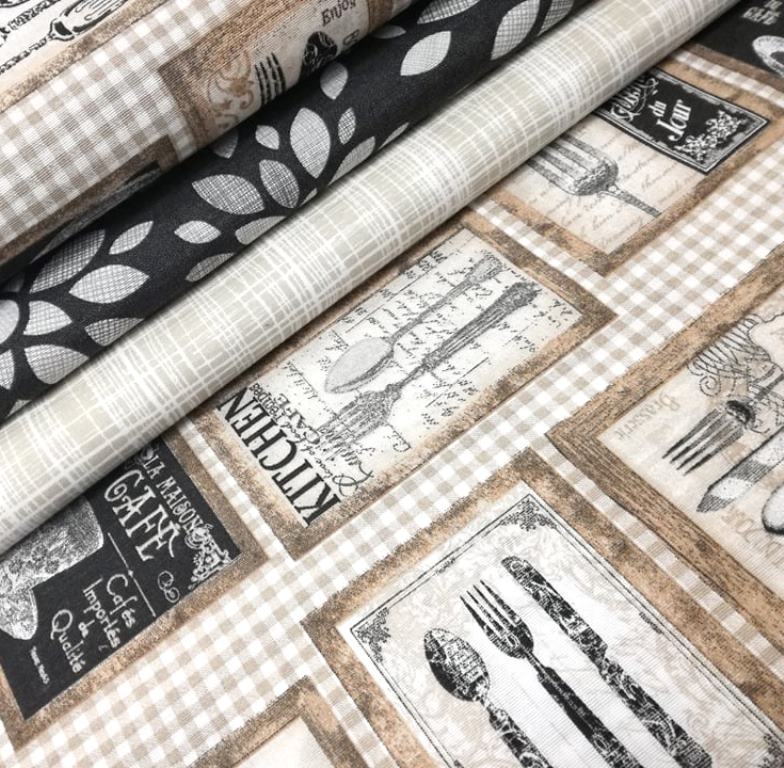 KUCHYNSKÝ PATCHWORK CAFÉ DE PARIS BEIGE NA POŤAHOVKE