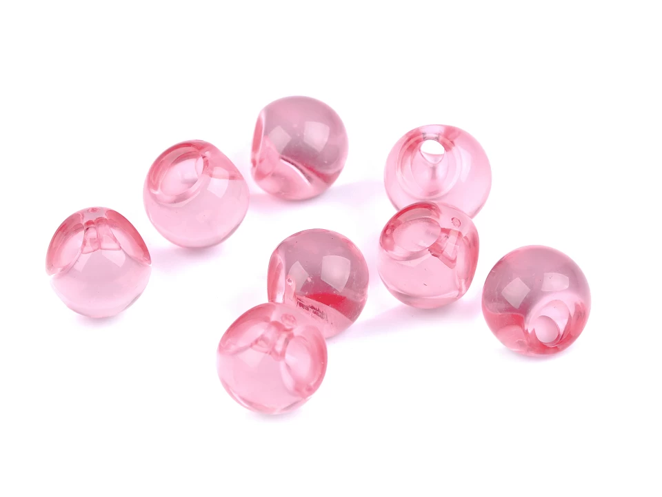 Plastová transparentná korálka / gombík Ø13 mm - 10 g