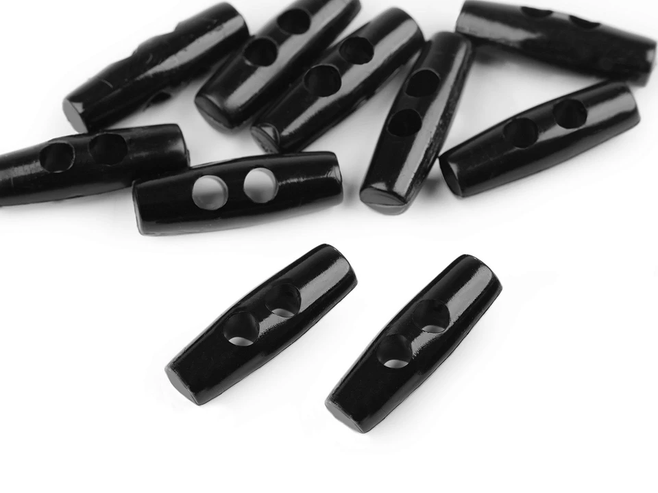 Plastový gombík oliva 10x31 mm - 10 ks