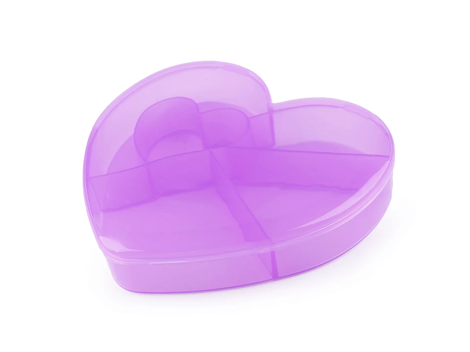 Plastový box / zásobník srdce 12x13, 5x2, 5 cm-1ks