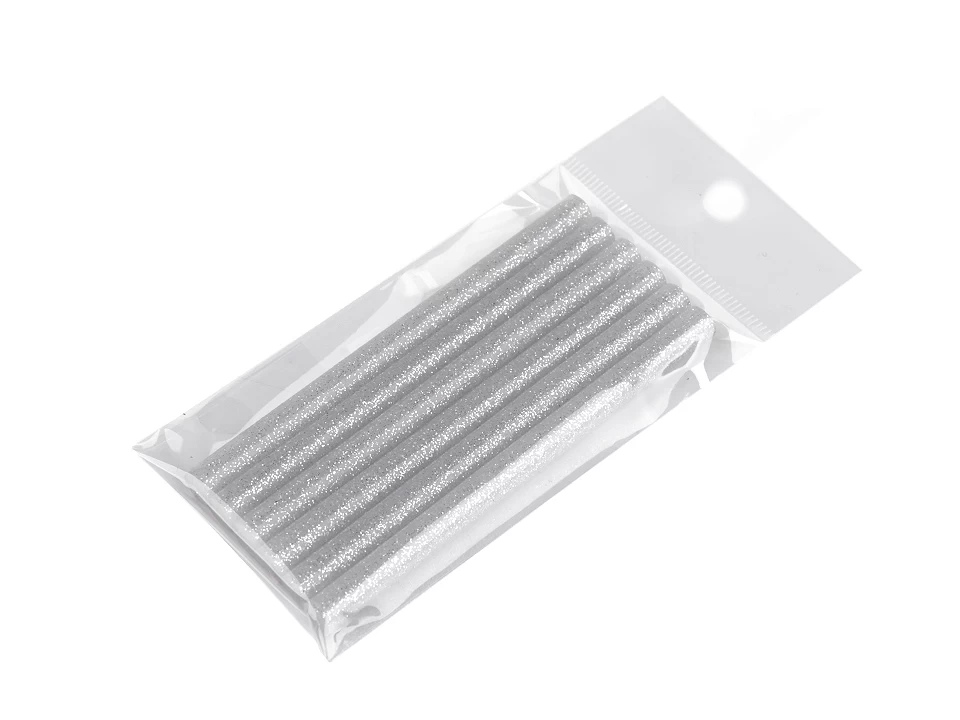 Tavné lepidlo Ø7 mm s glitrami-6ks