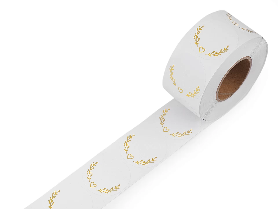 Papierové samolepky Ø38 mm na popis - 1 zväzok