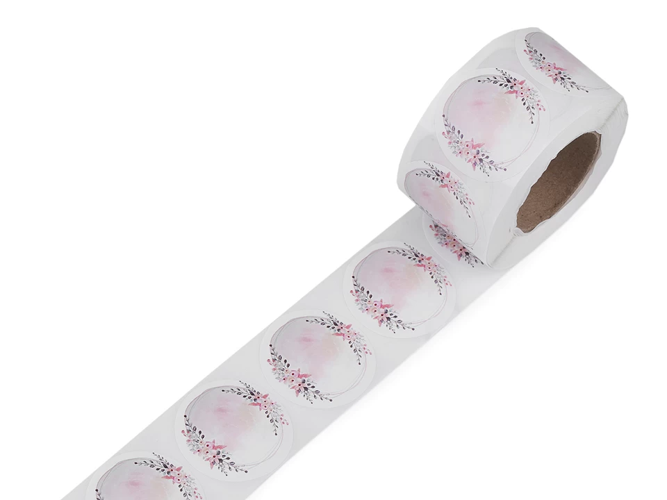 Papierové samolepky Ø38 mm na popis - 1 zväzok