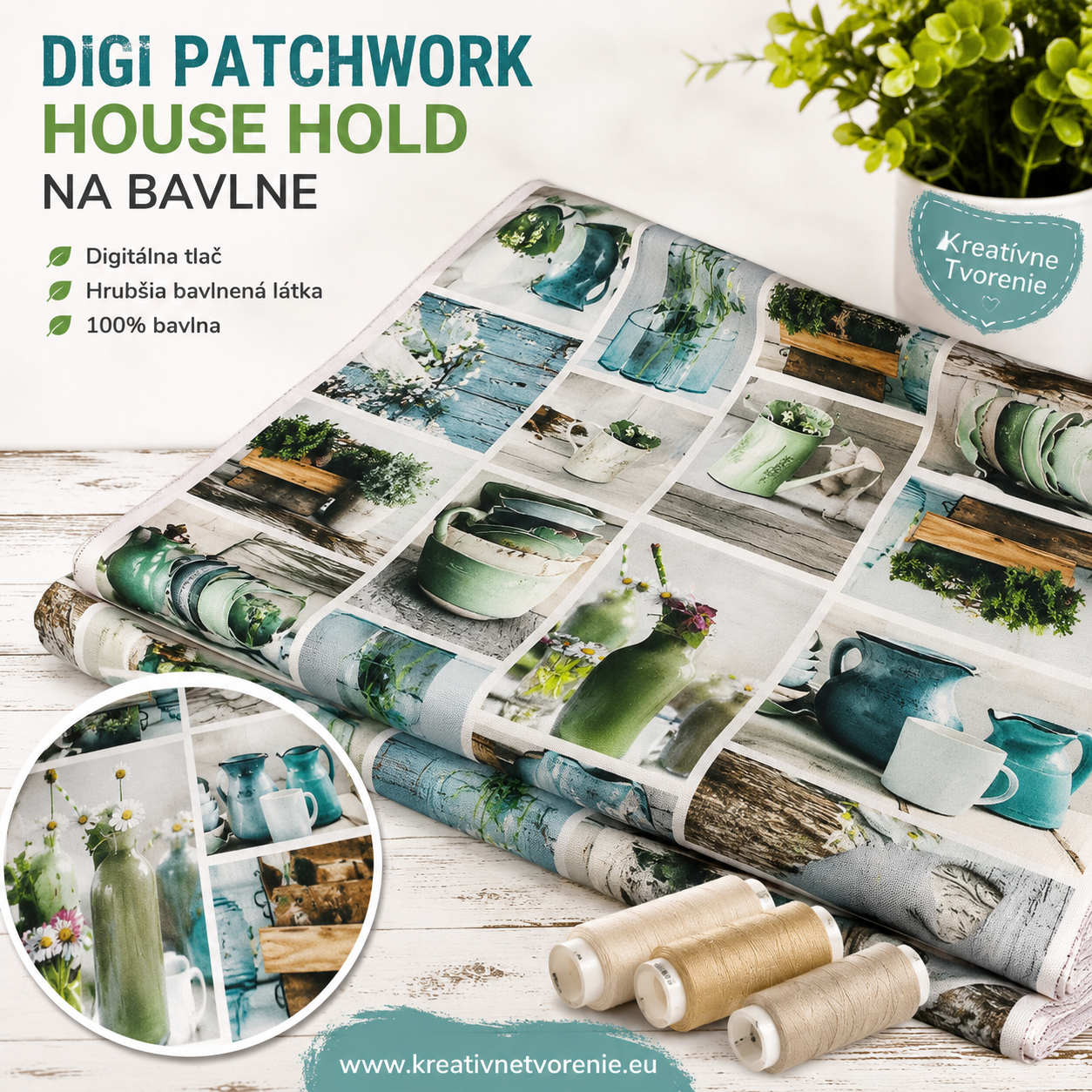 DIGI PATCHWORK HOUSE HOLD NA BAVLNE