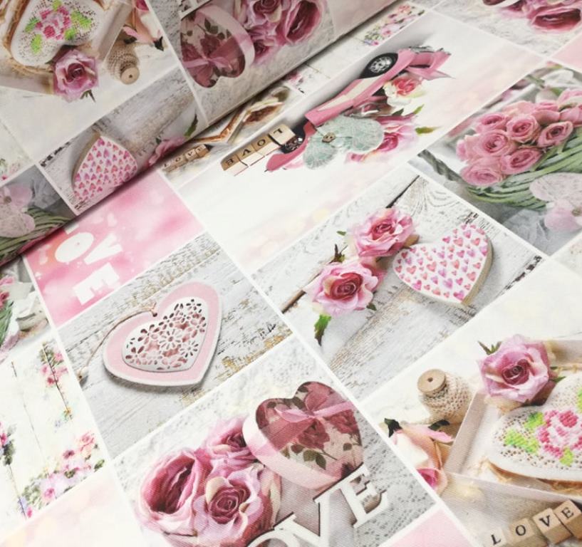DIGI PATCHWORK LOVE ROSES NA BAVLNE
