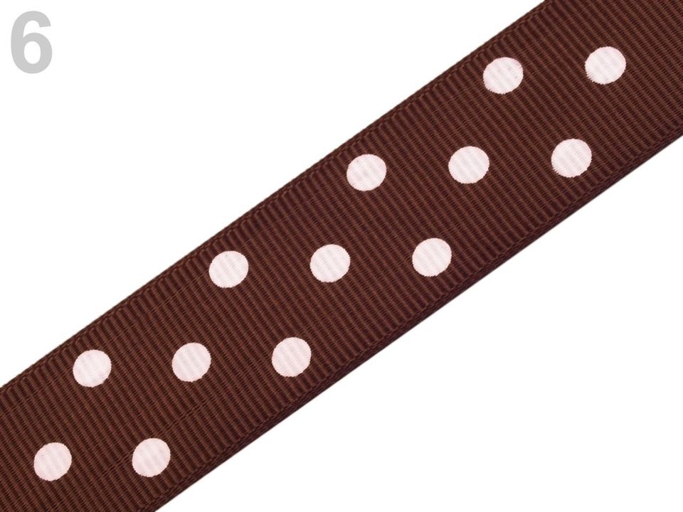 Rypsová stuha s bodkami šírka 24 mm-3m