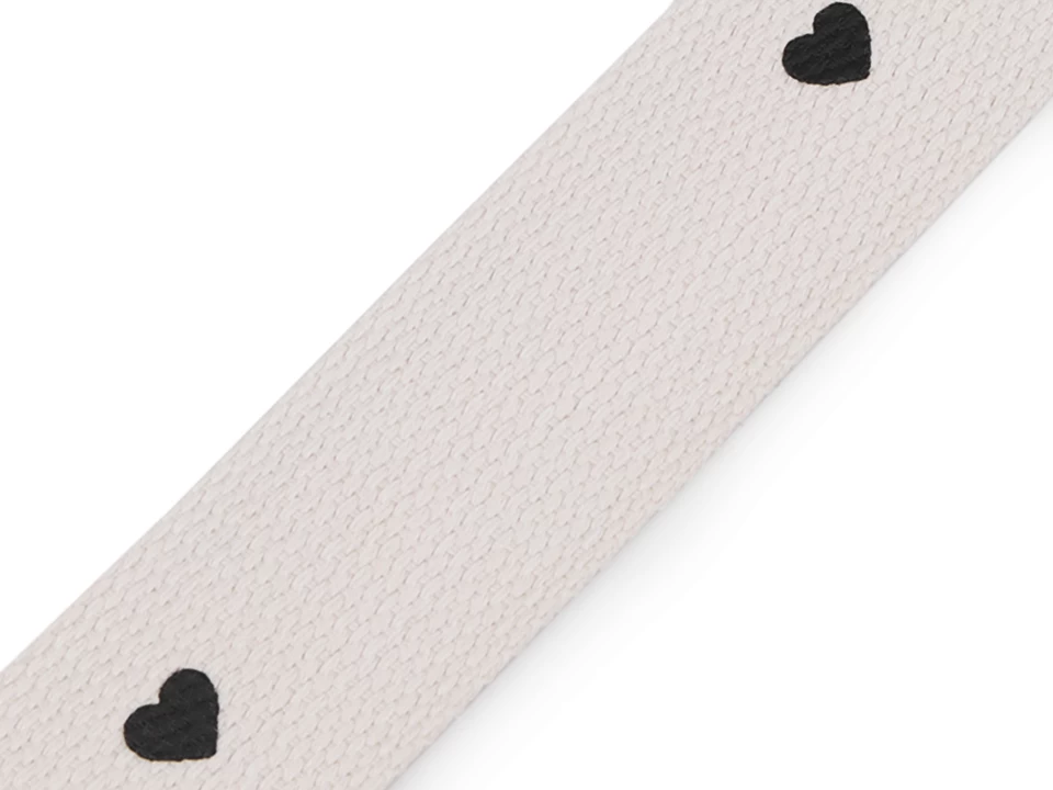 Popruh srdce šírka 38 mm - 1 m