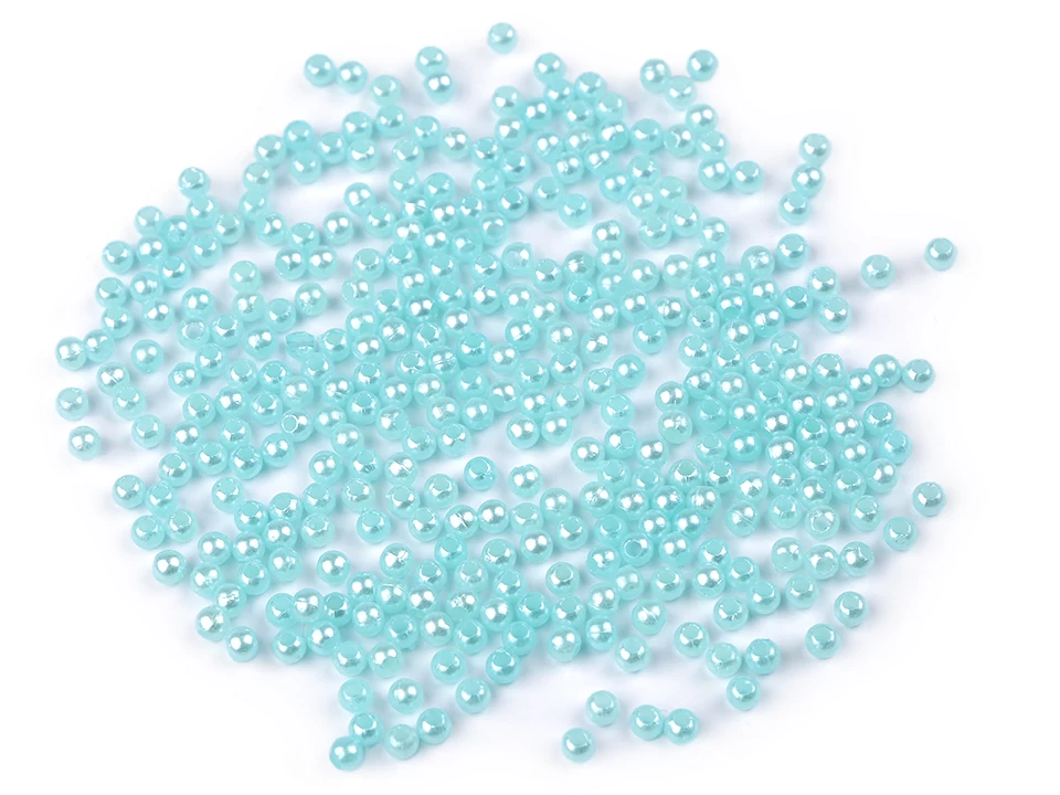 Plastové voskové koráliky / perly Glance Ø3 mm - 10g