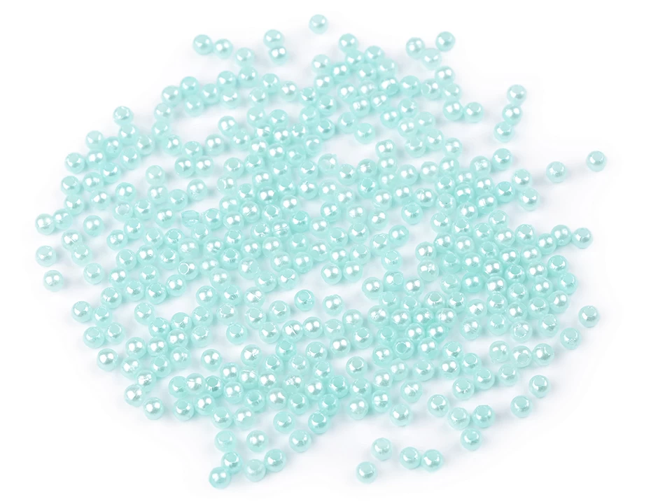 Plastové voskové koráliky / perly Glance Ø3 mm - 10g