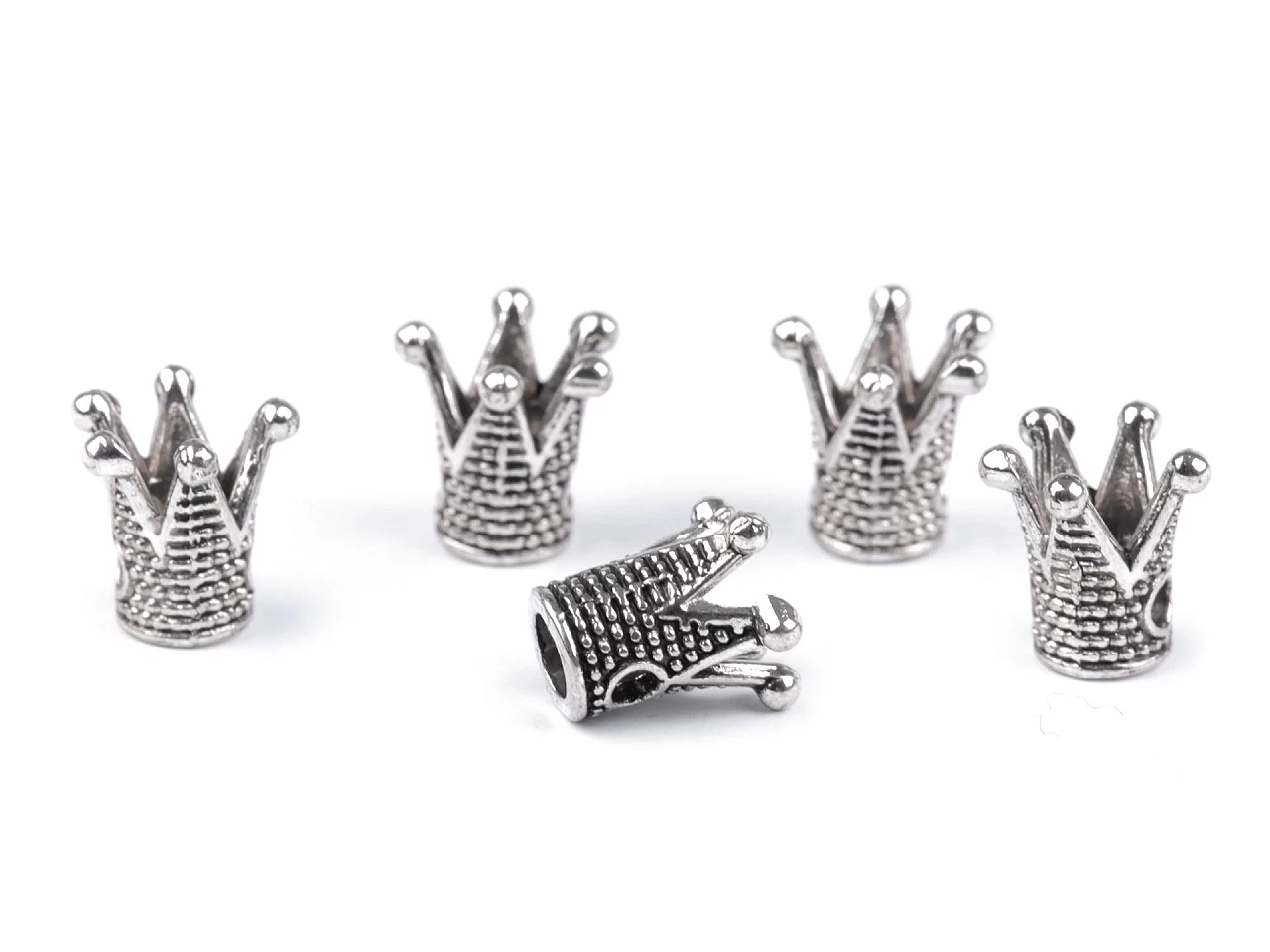 Kovová korunka na našitie 10x10 mm - 5 ks