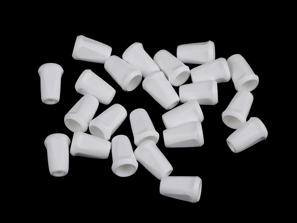 Koncovky 12x17 mm hranaté – variant 101 biela – 5 ks