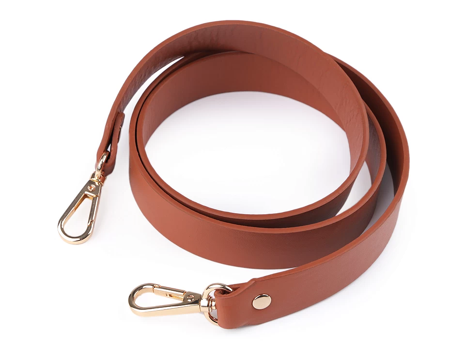 Koženkový popruh / ucho s karabínami na kabelku dĺžka 108 cm