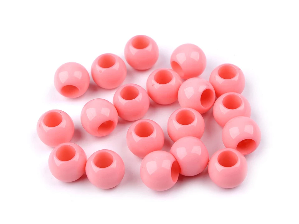 Plastové korálky s veľkým prievlakom / plavkové 11x14 mm - 20 g