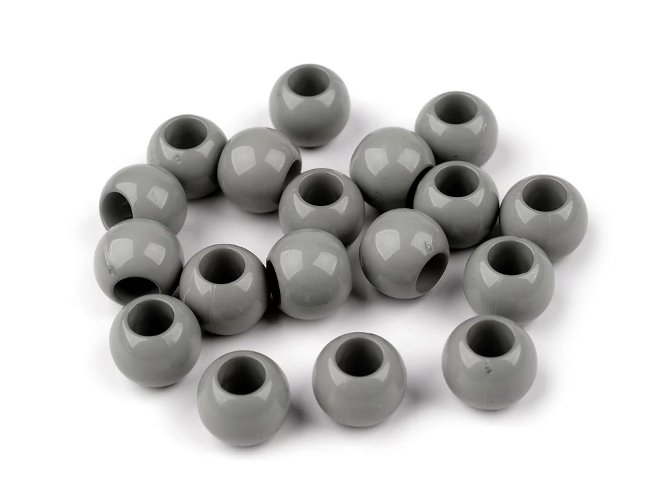 Plastové korálky s veľkým prievlakom / plavkové 11x14 mm - 20 g