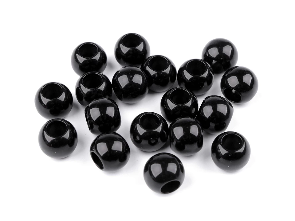 Plastové korálky s veľkým prievlakom / plavkové 11x14 mm - 20 g
