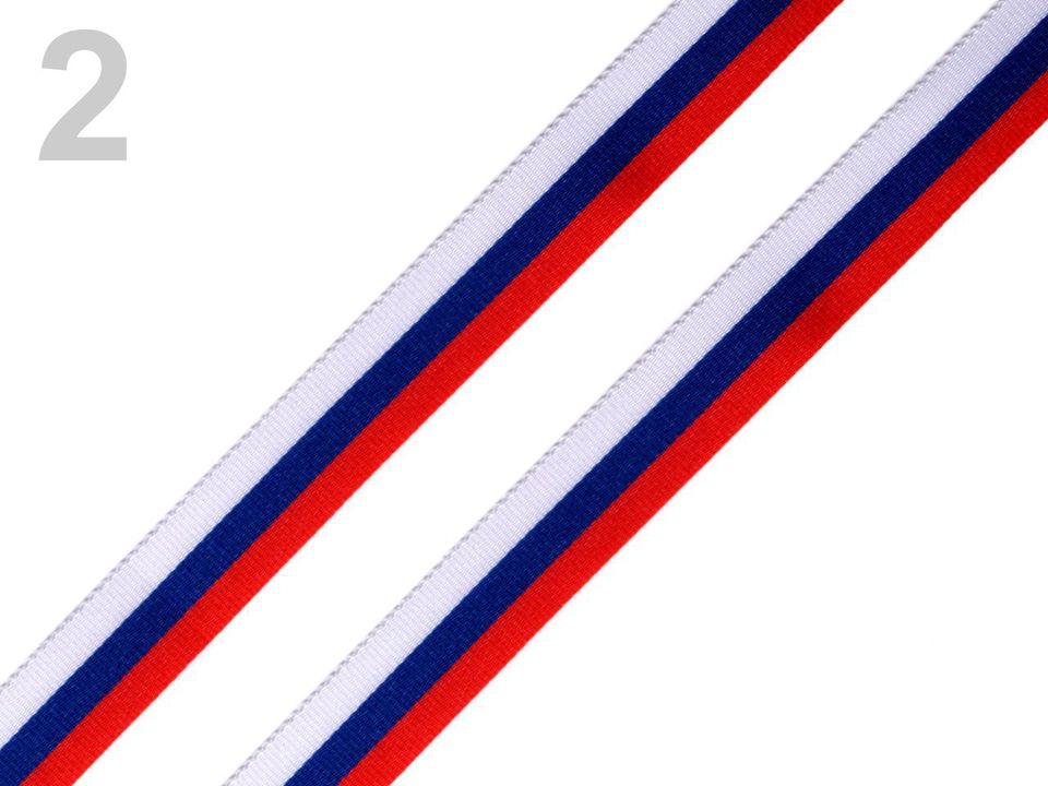Stuha trikolora Česko, Slovensko šírka 10mm -10m
