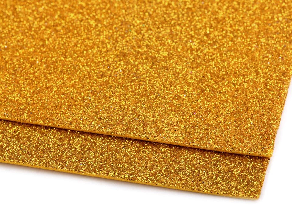 Penová guma Moosgummi s glitrami 20x30 cm - 2ks