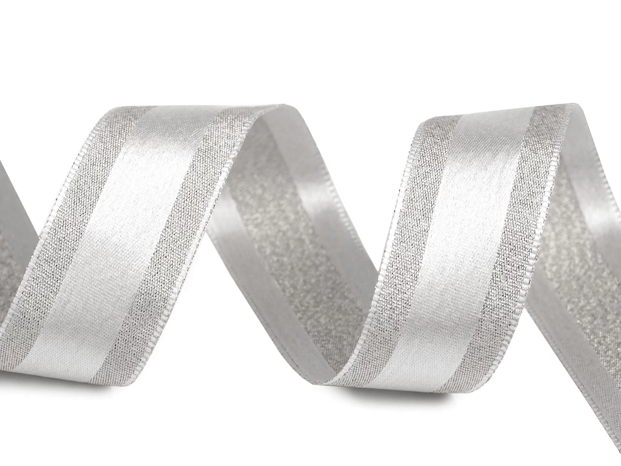 Stuha s lurexom šírka 25 mm - 3 m