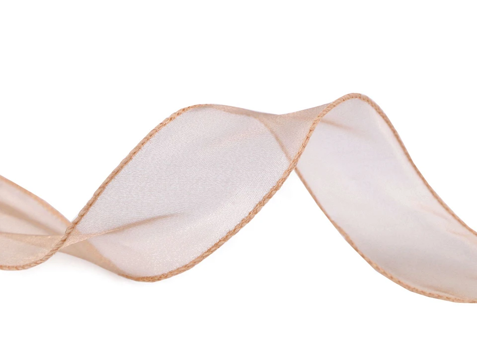  Organzová stuha s perleťovým leskom šírka 40 mm -3m