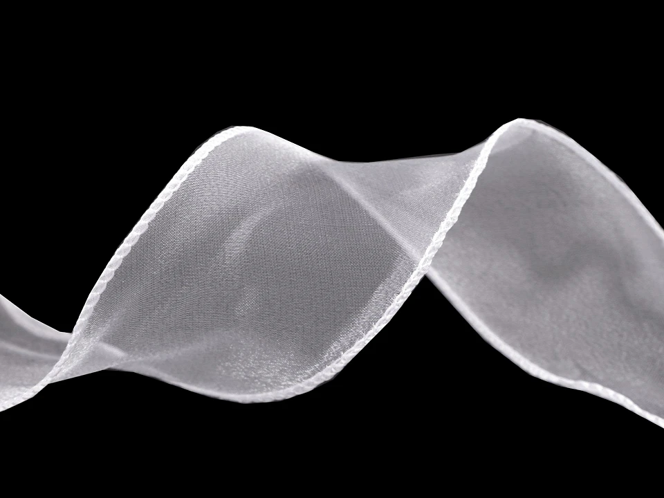  Organzová stuha s perleťovým leskom šírka 55 mm -3m