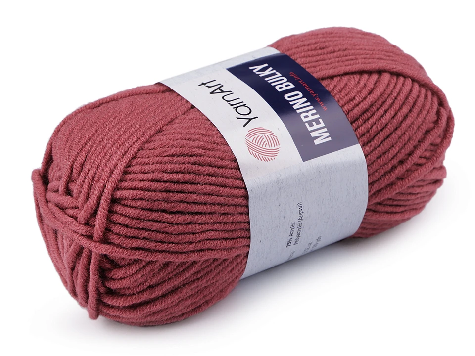 Pletacia priadza YarnArt Merino Bulky (hrčky) 100g