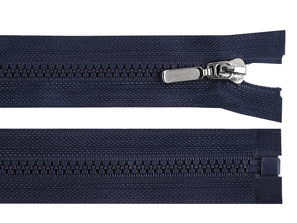Kostený zips No 5 dĺžka 80 cm s ozdobným jazdcom-1ks