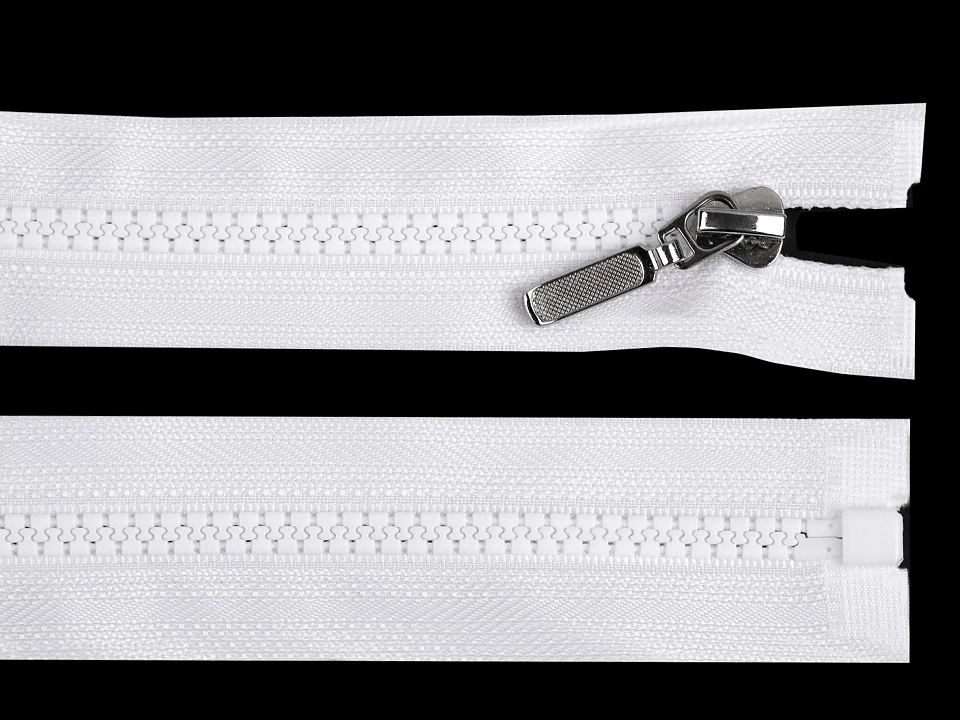 Kostený zips No 5 dĺžka 90 cm s ozdobným jazdcom-1ks
