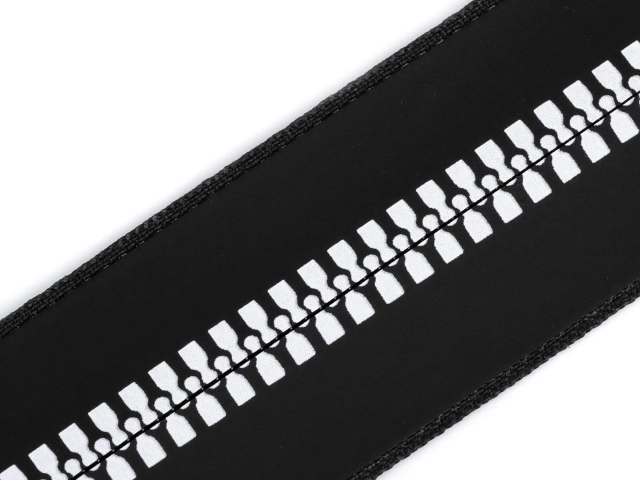 Zips špirálový vodeodolný No 5 potlač kostených zubov metráž - 1 m