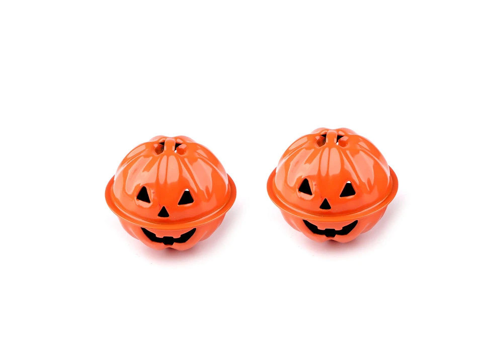 Rolnička tekvica halloween Ø30 mm- 2ks