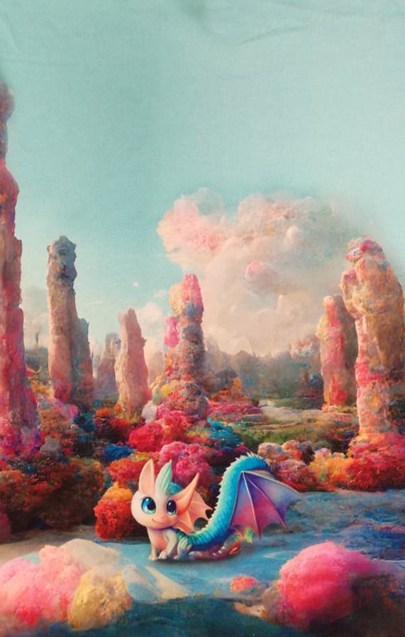 PANEL - DRAGON GIRL NA ÚPLETE - 50x75 cm!!!