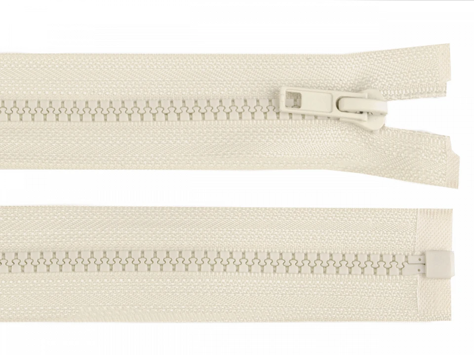 Kostený zips šírka 5 mm dĺžka 45 cm bundový -1ks