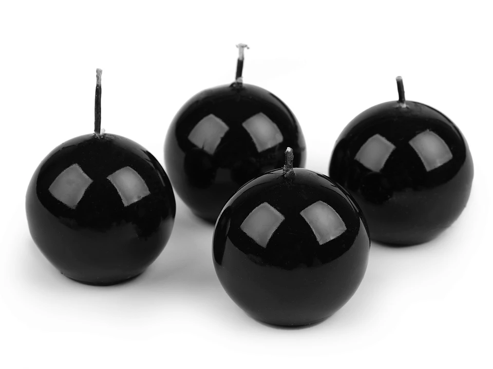 Sviečky gule v tube 4 ks Ø4,5 cm - tuba