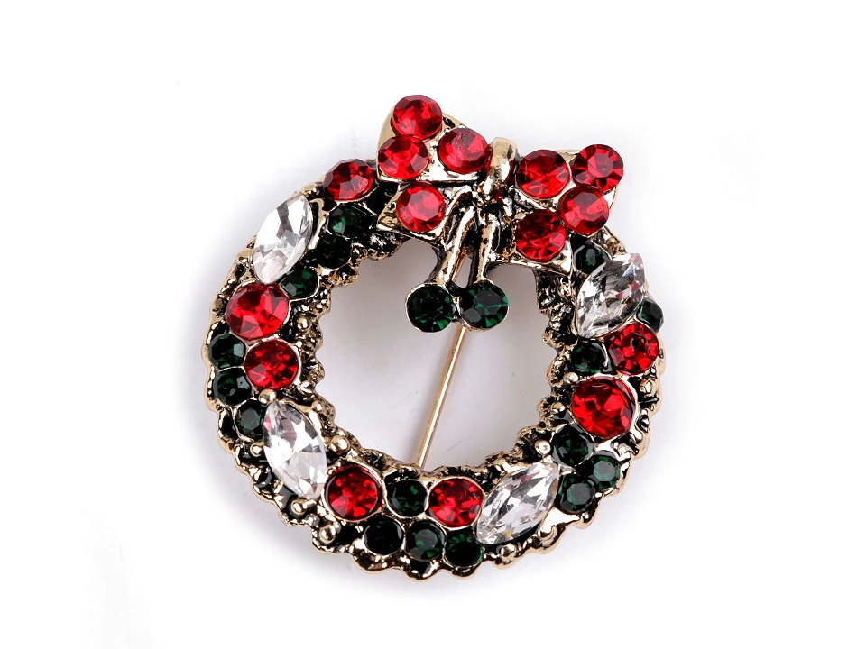 Brošňa s brúsenými kamienkami venček