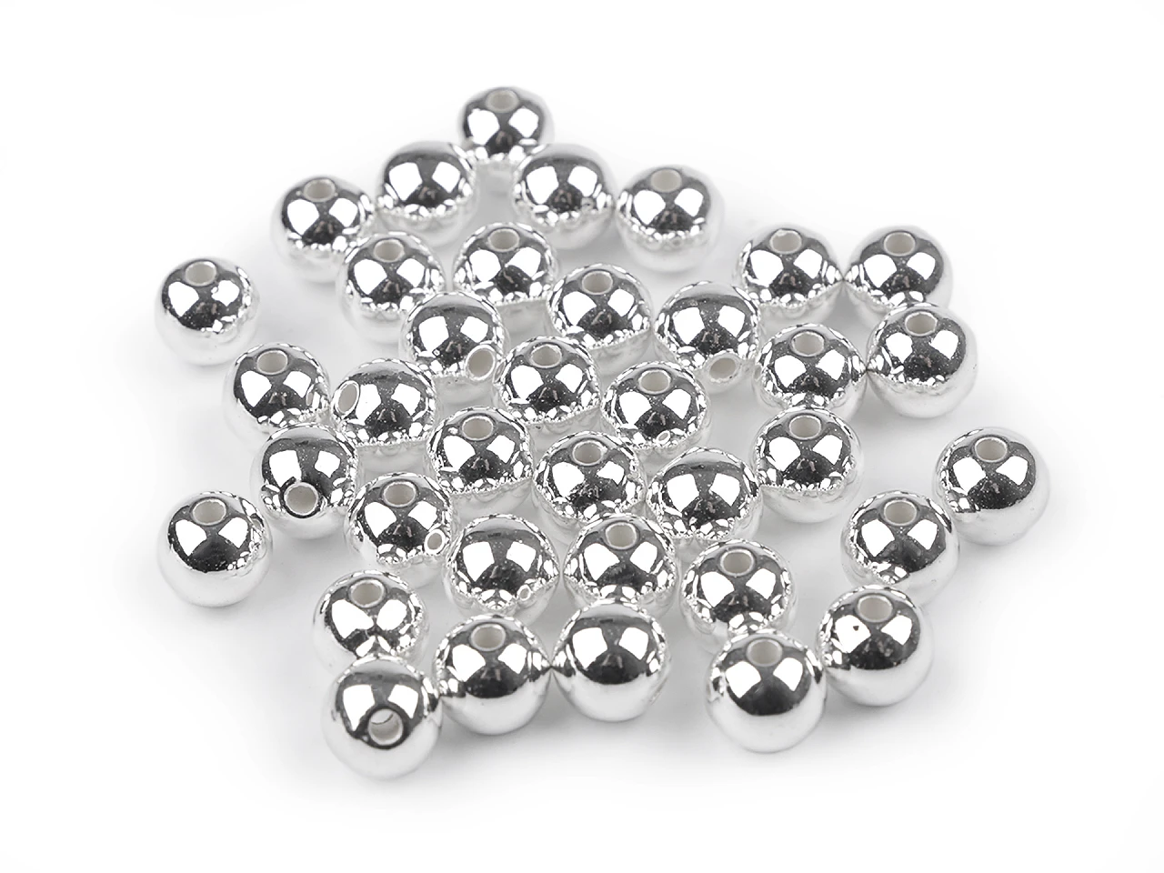 Plastové korálky metalic Ø10 mm-20g