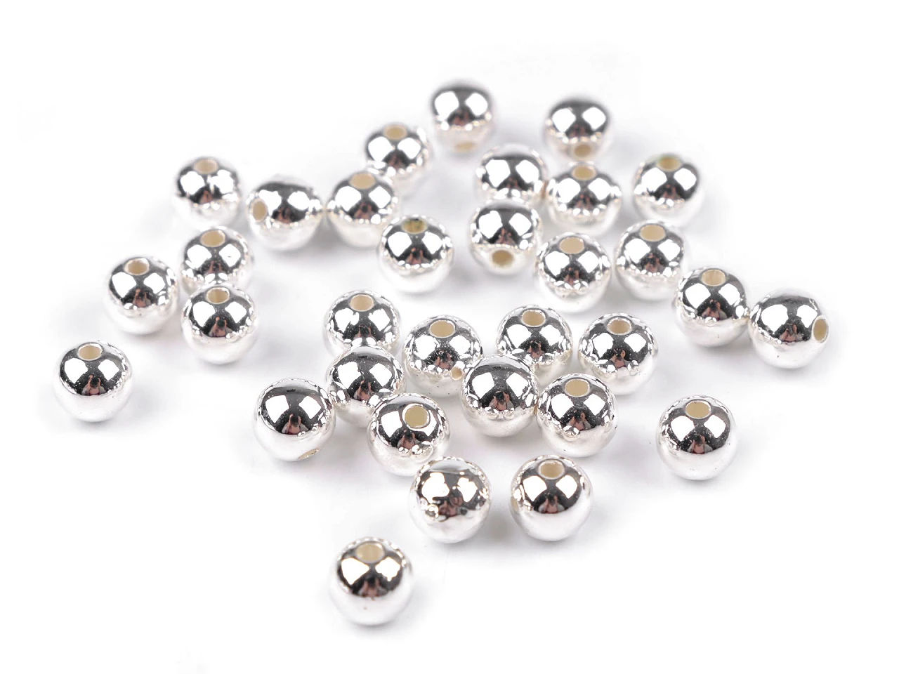 Plastové korálky metalic Ø8 mm-20g
