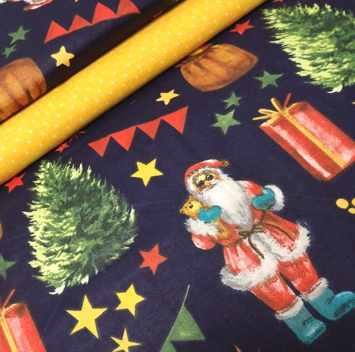 COOL SANTA NA TMAVOMODREJ BAVLNE 160cm!!!